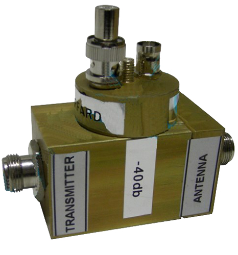 FM radio directional coupler, 87.5-108MHz, 1.02:1 VSWR, 3 x N-type female, Max 1kW – 100mm